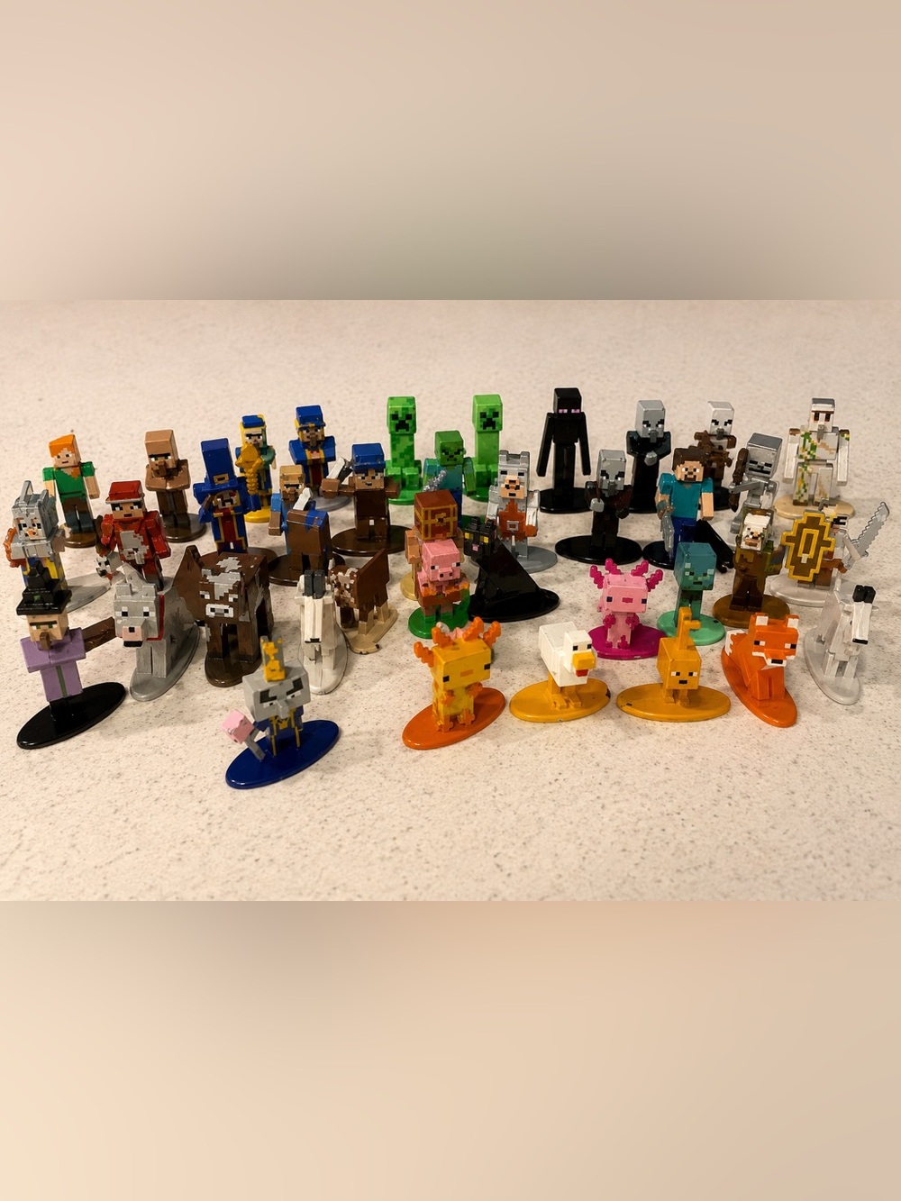 Minecraft Nano Metalfigs Jada Toys Die Cast Mini Figures Large Lot 35+ Mobs